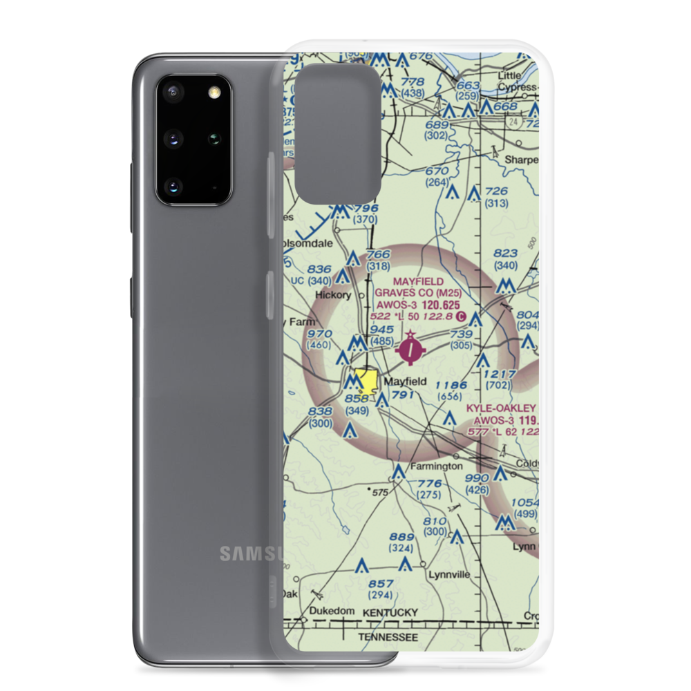 Mayfield Graves County Airport (M25) VFR Sectional Samsung Case Samsung Galaxy S20 Plus model shown
