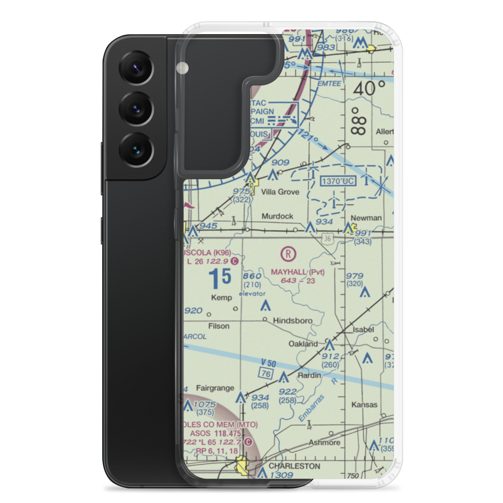 Mayhall Airport (5LL3) VFR Sectional Samsung Case Samsung Galaxy S22 Plus model shown