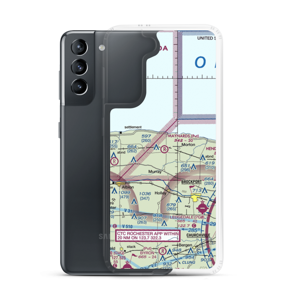 Maynard's Airport (56NY) VFR Sectional Samsung Case Samsung Galaxy S21 model shown
