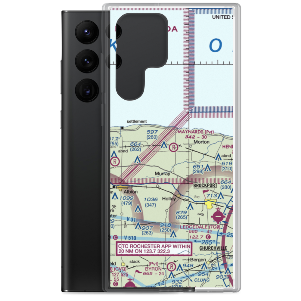 Maynard's Airport (56NY) VFR Sectional Samsung Case Samsung Galaxy S22 Ultra model shown