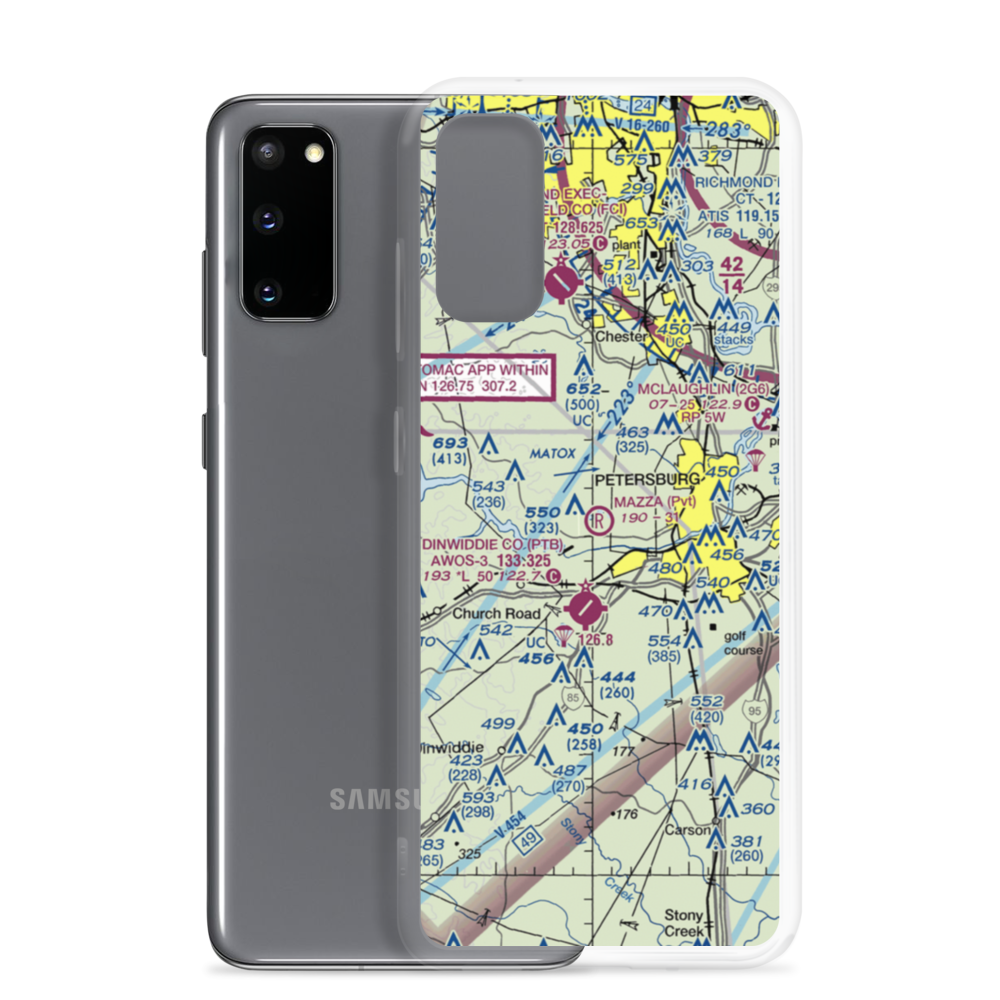 Mazza Airport (VA73) VFR Sectional Samsung Case Samsung Galaxy S20 model shown