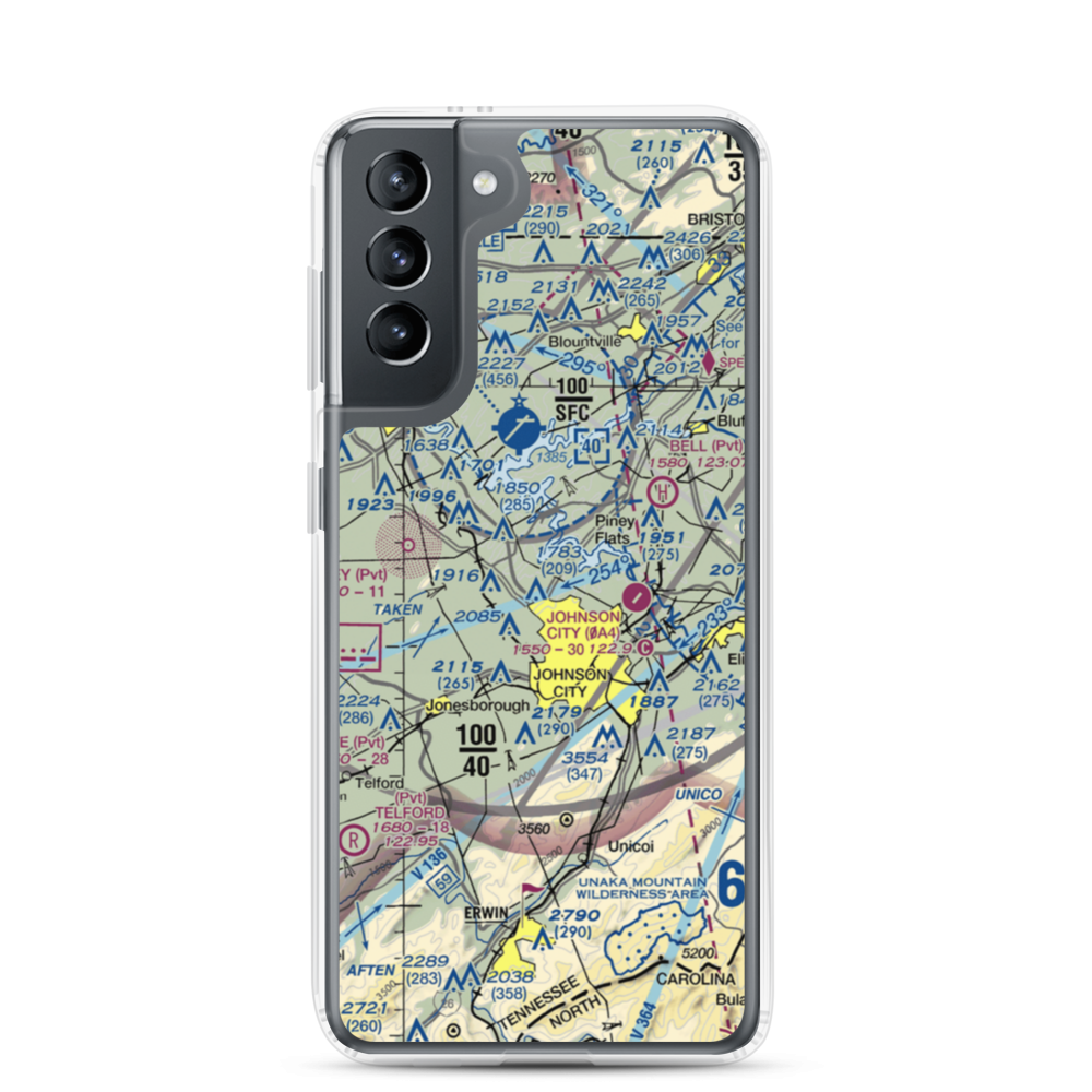 Mc Afee Stol Patch STOLport (TN62) VFR Sectional Samsung Case Samsung Galaxy S21 model shown