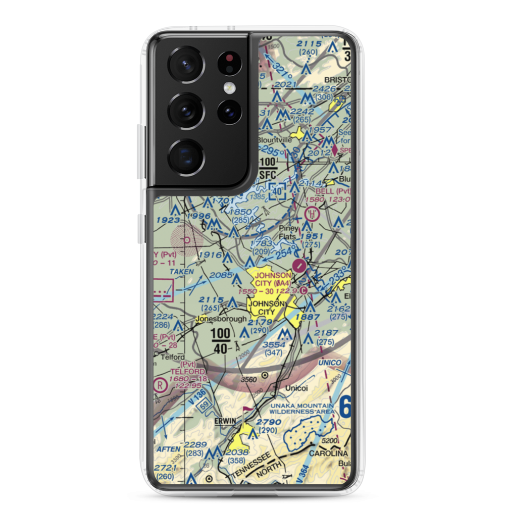 Mc Afee Stol Patch STOLport (TN62) VFR Sectional Samsung Case Samsung Galaxy S21 Ultra model shown