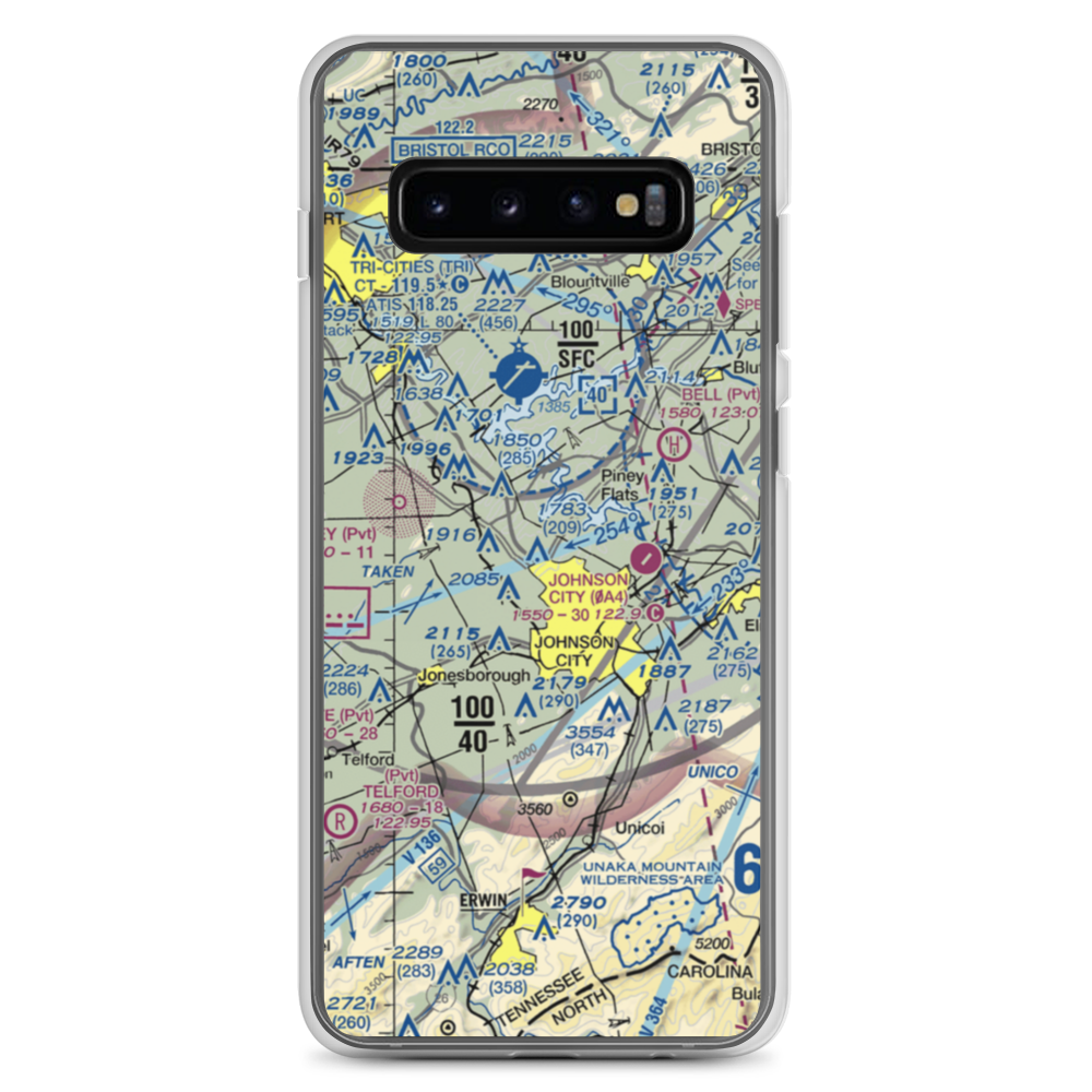 Mc Afee Stol Patch STOLport (TN62) VFR Sectional Samsung Case Samsung Galaxy S10+ model shown