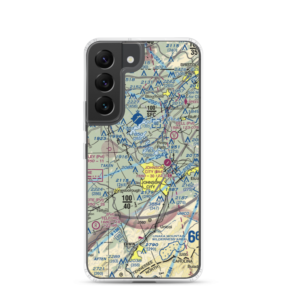 Mc Afee Stol Patch STOLport (TN62) VFR Sectional Samsung Case Samsung Galaxy S22 model shown