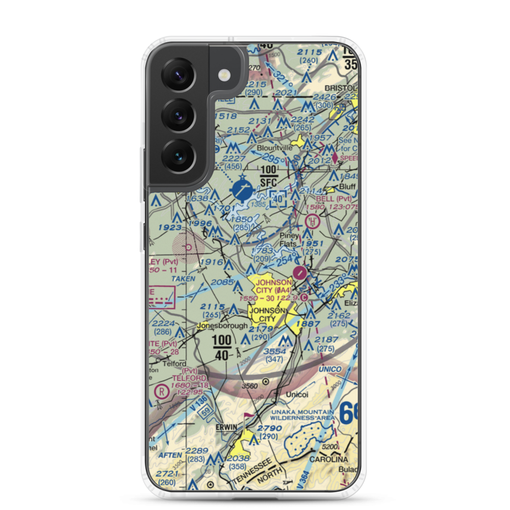 Mc Afee Stol Patch STOLport (TN62) VFR Sectional Samsung Case Samsung Galaxy S22 Plus model shown