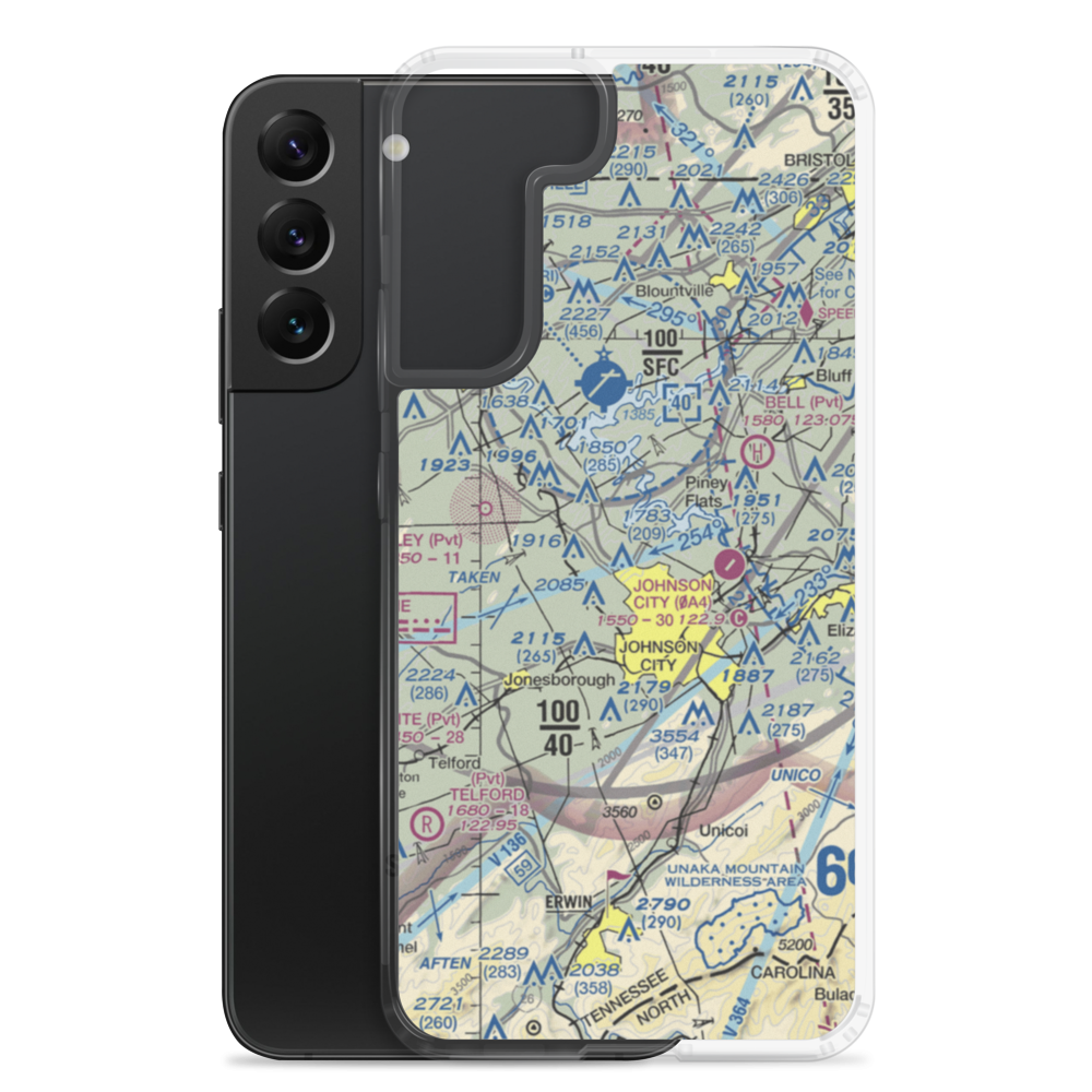 Mc Afee Stol Patch STOLport (TN62) VFR Sectional Samsung Case Samsung Galaxy S22 Plus model shown