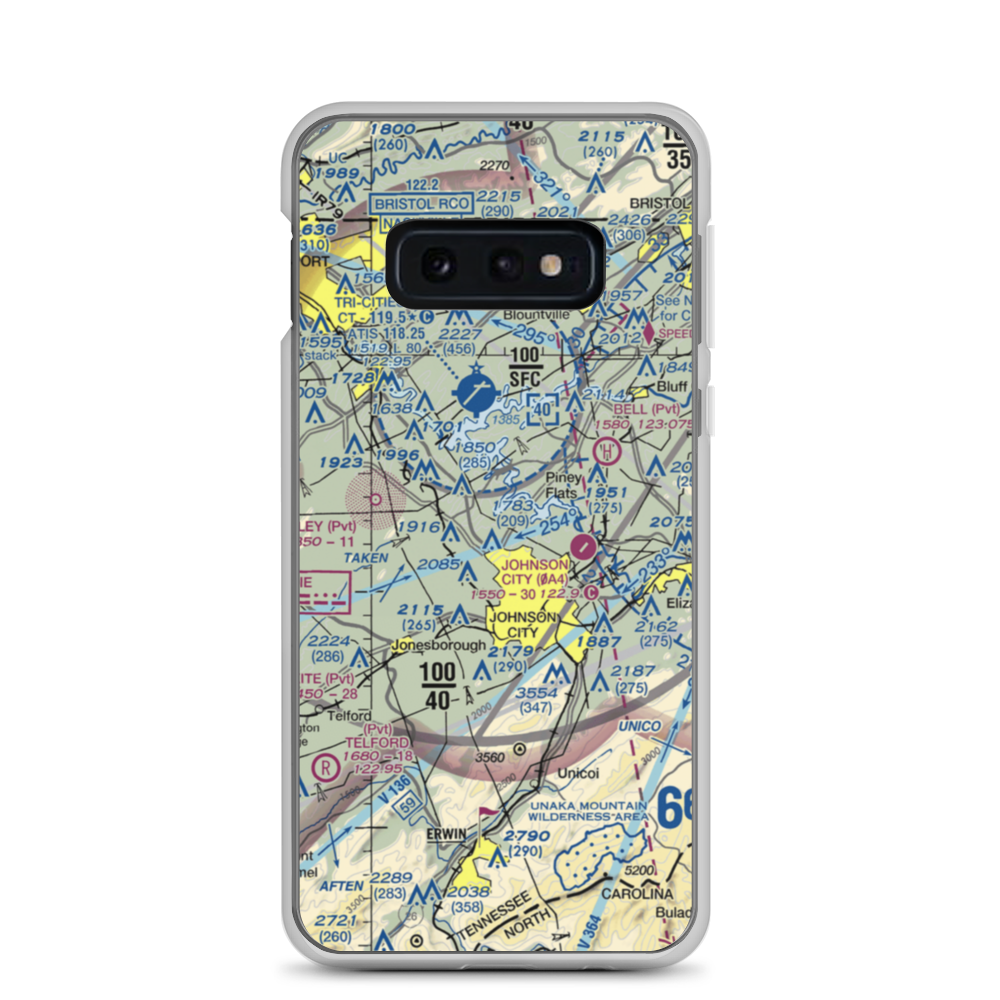 Mc Afee Stol Patch STOLport (TN62) VFR Sectional Samsung Case Samsung Galaxy S10e model shown