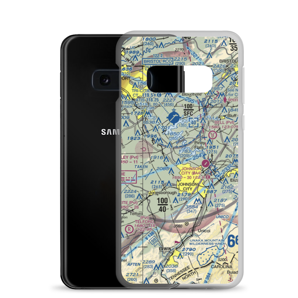 Mc Afee Stol Patch STOLport (TN62) VFR Sectional Samsung Case Samsung Galaxy S10e model shown