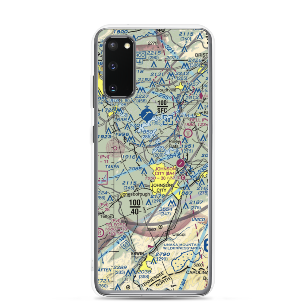 Mc Afee Stol Patch STOLport (TN62) VFR Sectional Samsung Case Samsung Galaxy S20 model shown