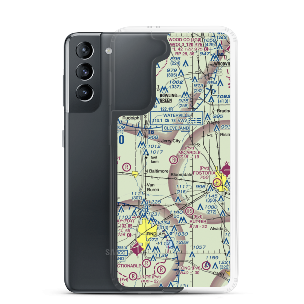 Mc Ardle Airport (OI77) VFR Sectional Samsung Case Samsung Galaxy S21 model shown