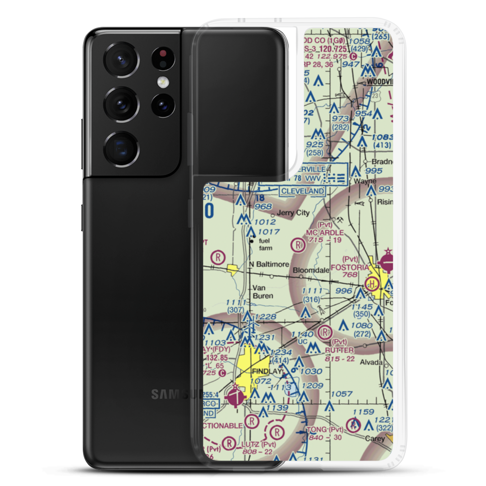 Mc Ardle Airport (OI77) VFR Sectional Samsung Case Samsung Galaxy S21 Ultra model shown
