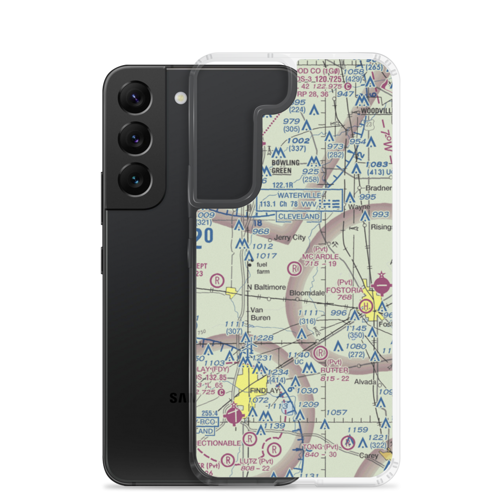 Mc Ardle Airport (OI77) VFR Sectional Samsung Case Samsung Galaxy S22 model shown