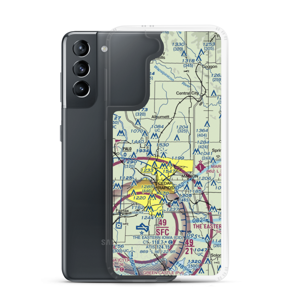 Mc Bride Field (7IA3) VFR Sectional Samsung Case Samsung Galaxy S21 model shown