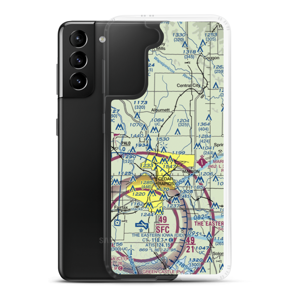 Mc Bride Field (7IA3) VFR Sectional Samsung Case Samsung Galaxy S21 Plus model shown