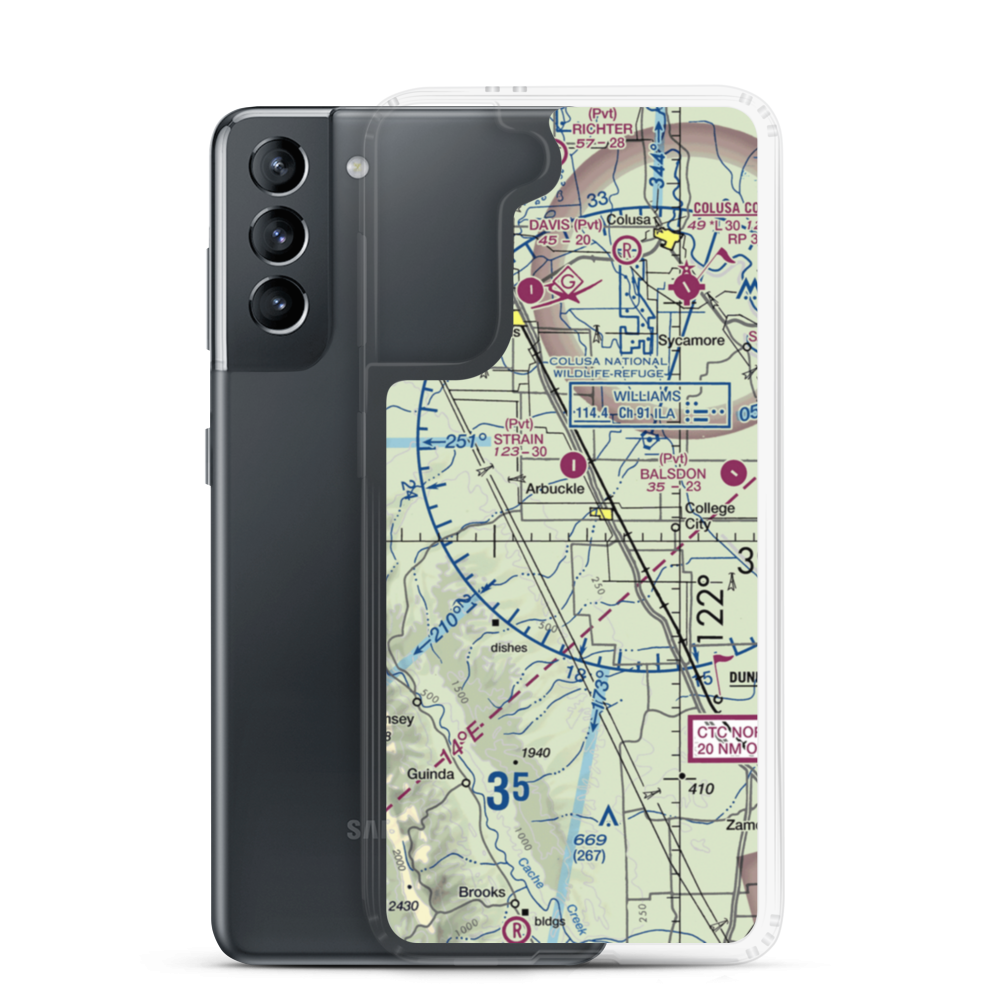 Mc Cabe Ranch Airport (2CL2) VFR Sectional Samsung Case Samsung Galaxy S21 model shown
