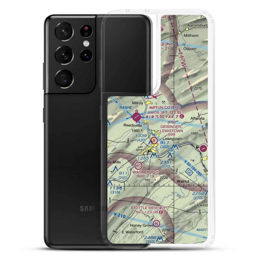 Mc Cardle Farm Airport (PS11) VFR Sectional Samsung Case Samsung Galaxy S21 Ultra model shown
