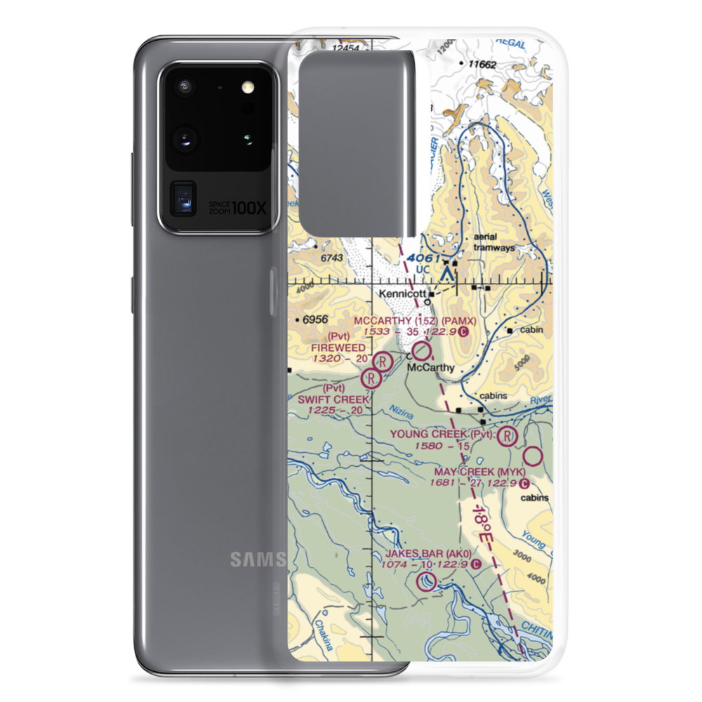 Mc Carthy Airport (15Z) VFR Sectional Samsung Case Samsung Galaxy S20 Ultra model shown