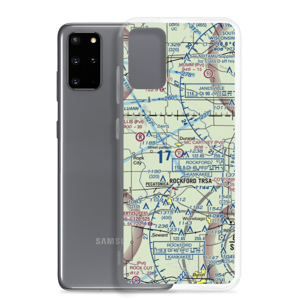 Mc Cartney Airport (2IL1) VFR Sectional Samsung Case Samsung Galaxy S20 Plus model shown