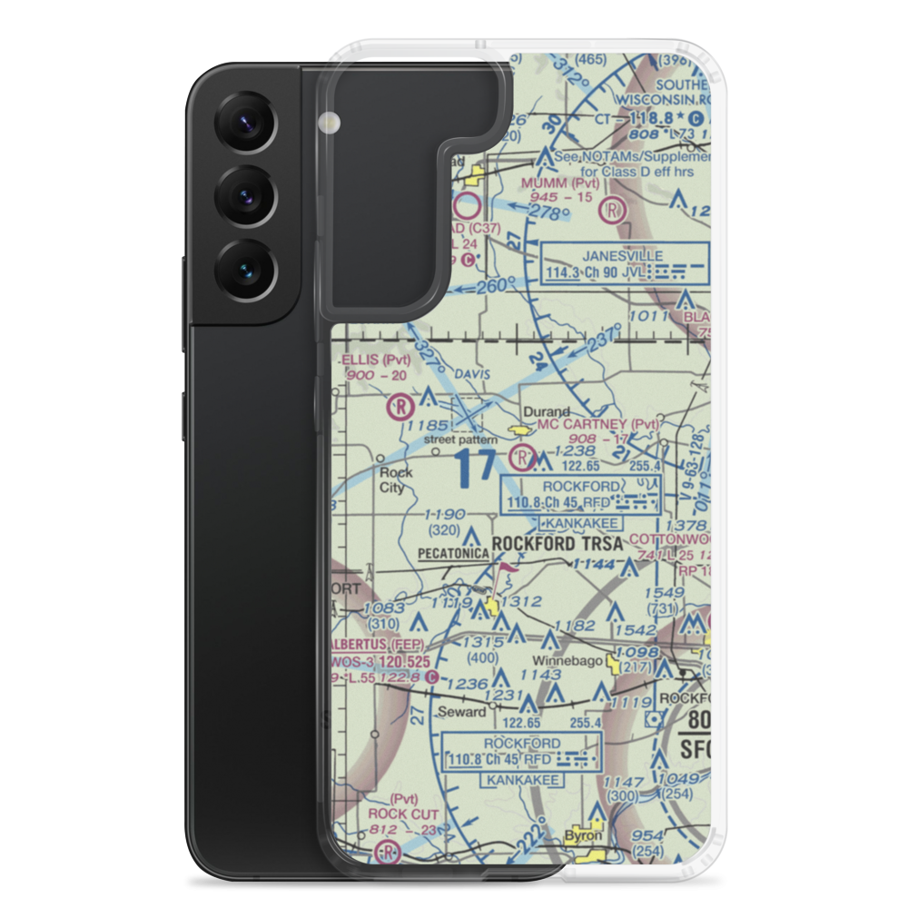 Mc Cartney Airport (2IL1) VFR Sectional Samsung Case Samsung Galaxy S22 Plus model shown