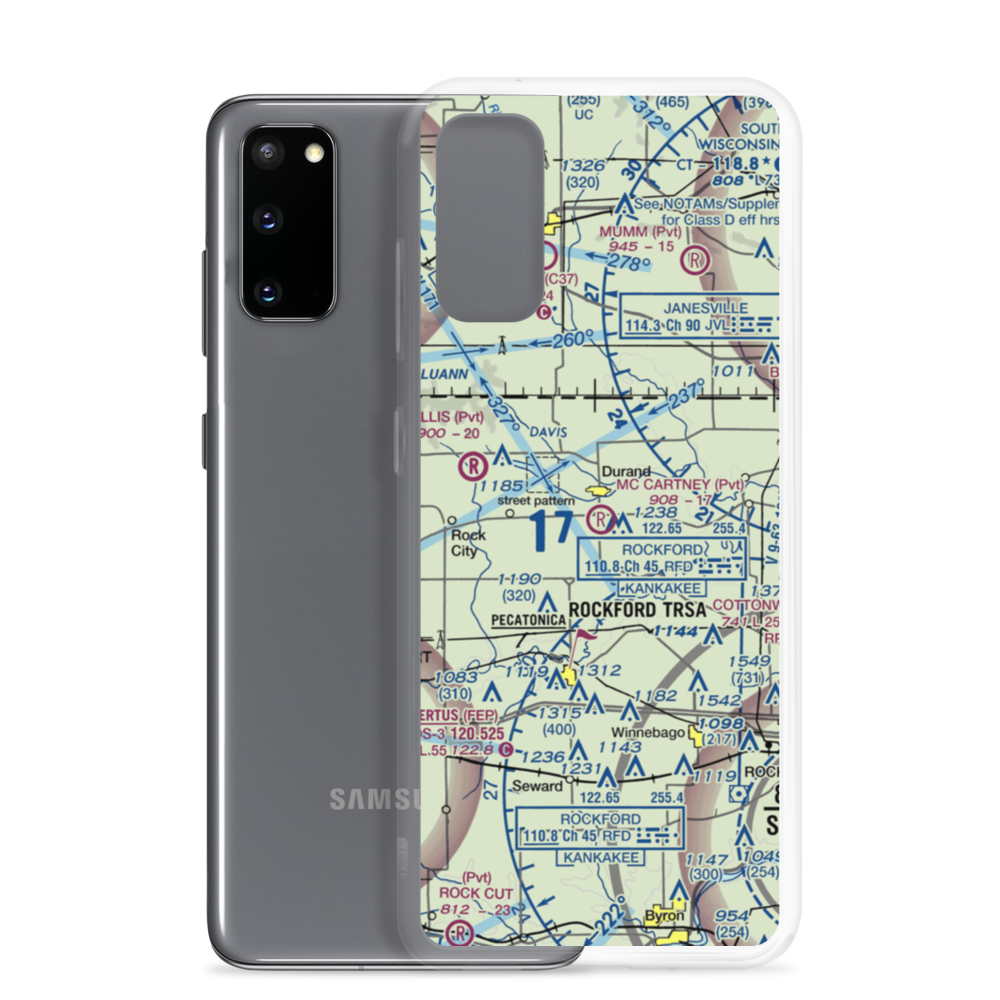 Mc Cartney Airport (2IL1) VFR Sectional Samsung Case Samsung Galaxy S20 model shown