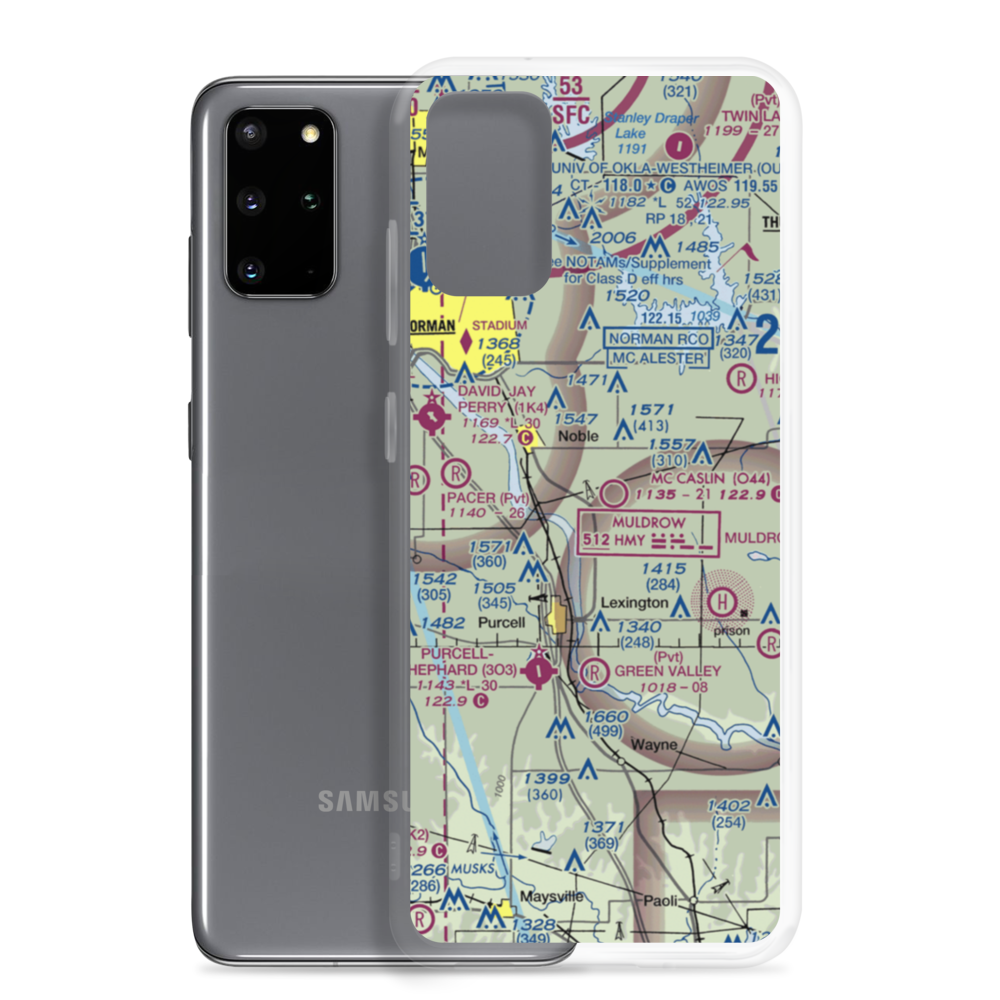 Mc Caslin Airport (O44) VFR Sectional Samsung Case Samsung Galaxy S20 Plus model shown