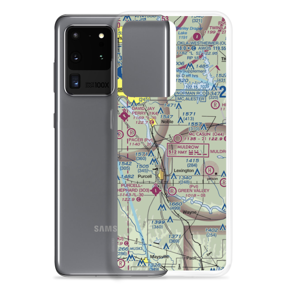 Mc Caslin Airport (O44) VFR Sectional Samsung Case Samsung Galaxy S20 Ultra model shown