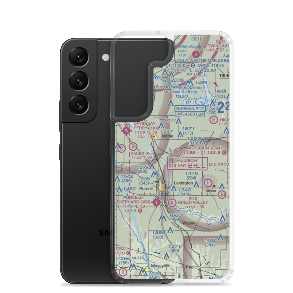 Mc Caslin Airport (O44) VFR Sectional Samsung Case Samsung Galaxy S22 model shown