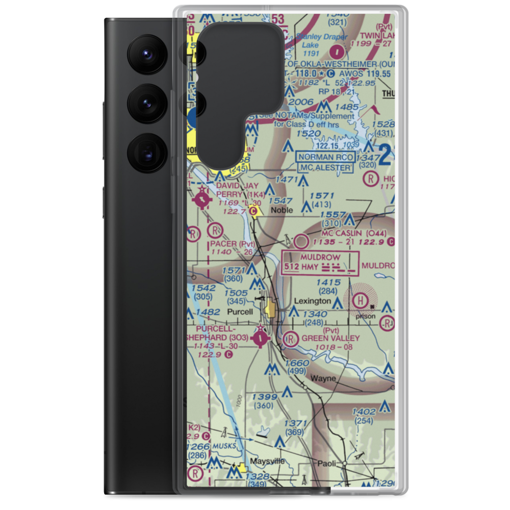 Mc Caslin Airport (O44) VFR Sectional Samsung Case Samsung Galaxy S22 Ultra model shown