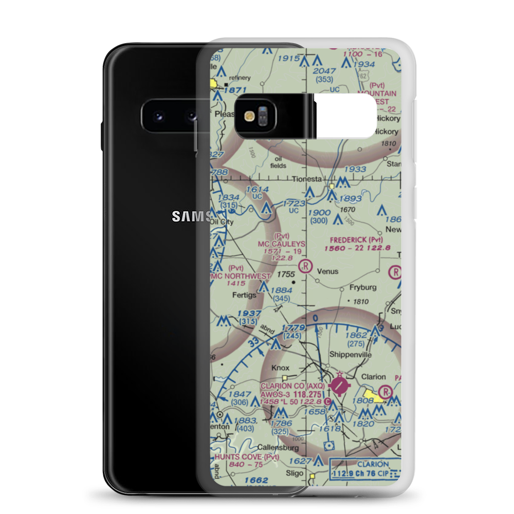 Mc Cauley'S Airport (8PN3) VFR Sectional Samsung Case Samsung Galaxy S10 model shown