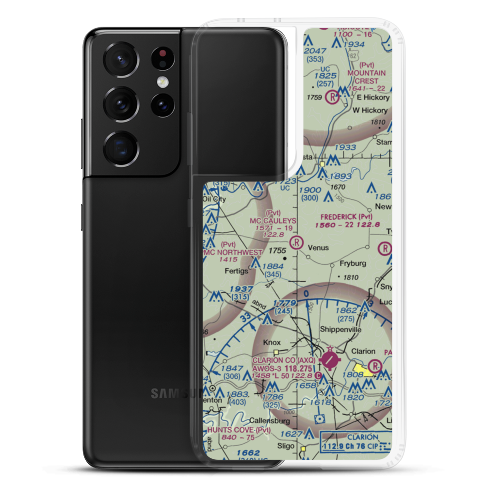 Mc Cauley'S Airport (8PN3) VFR Sectional Samsung Case Samsung Galaxy S21 Ultra model shown