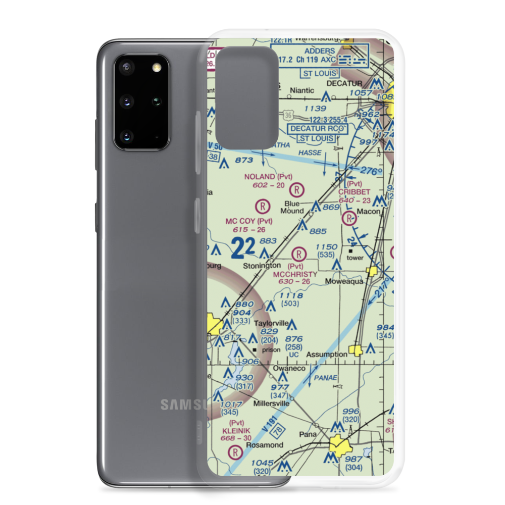 Mc Christy Airport (IS54) VFR Sectional Samsung Case Samsung Galaxy S20 Plus model shown