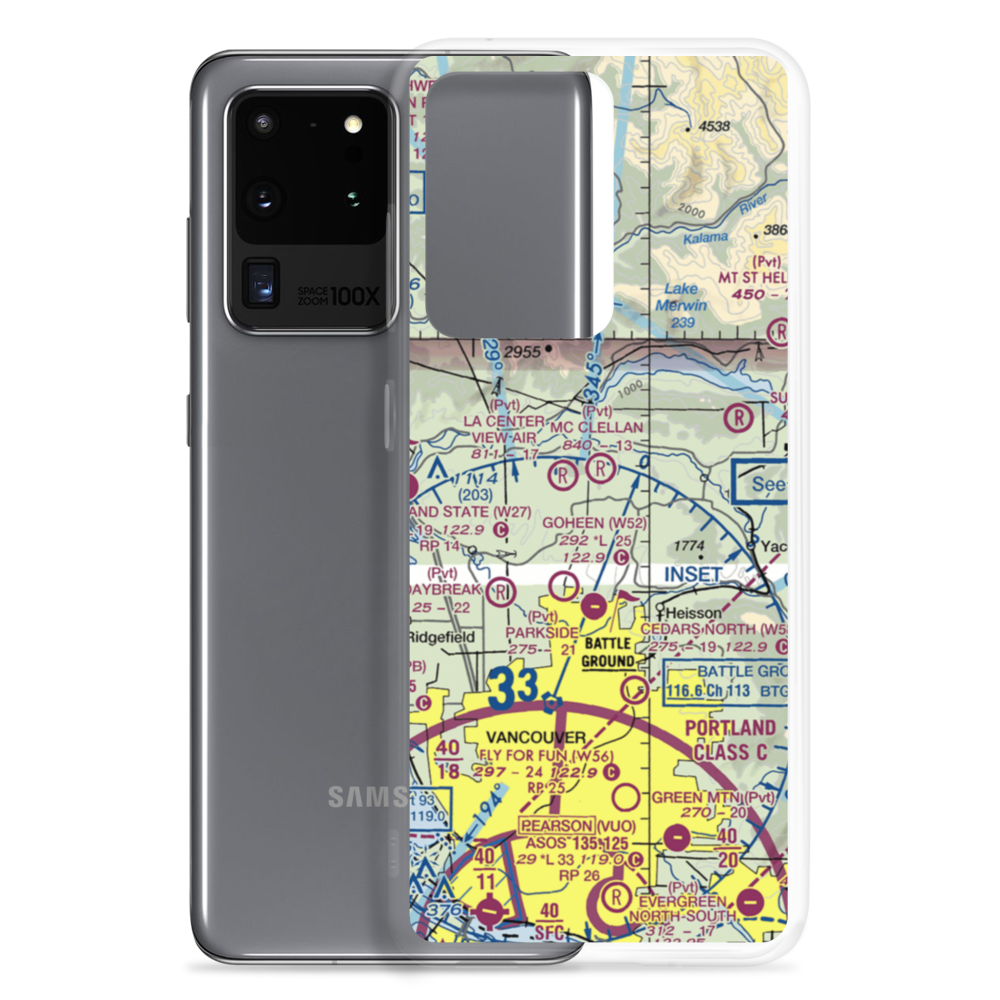 Mc Clellan Field (WA80) VFR Sectional Samsung Case Samsung Galaxy S20 Ultra model shown