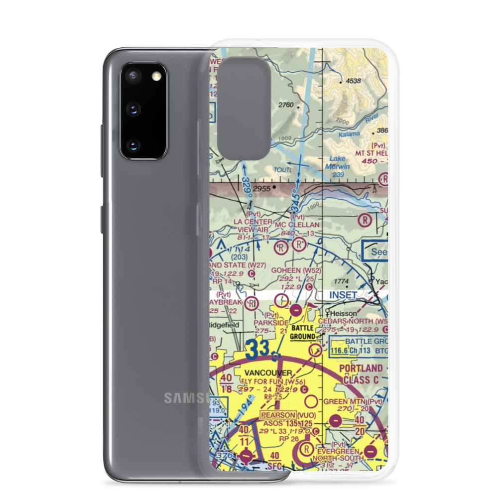 Mc Clellan Field (WA80) VFR Sectional Samsung Case Samsung Galaxy S20 model shown
