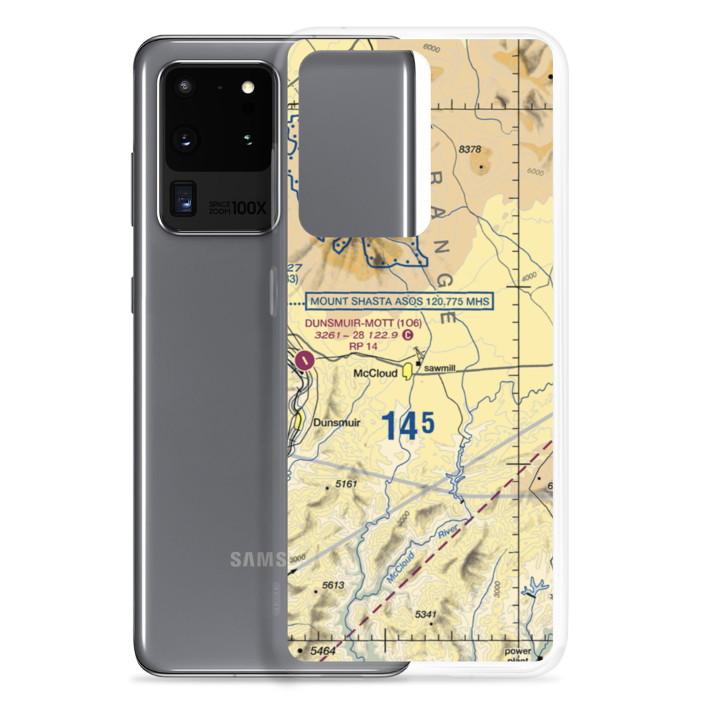Mc Cloud Airstrip (CA11) VFR Sectional Samsung Case Samsung Galaxy S20 Ultra model shown