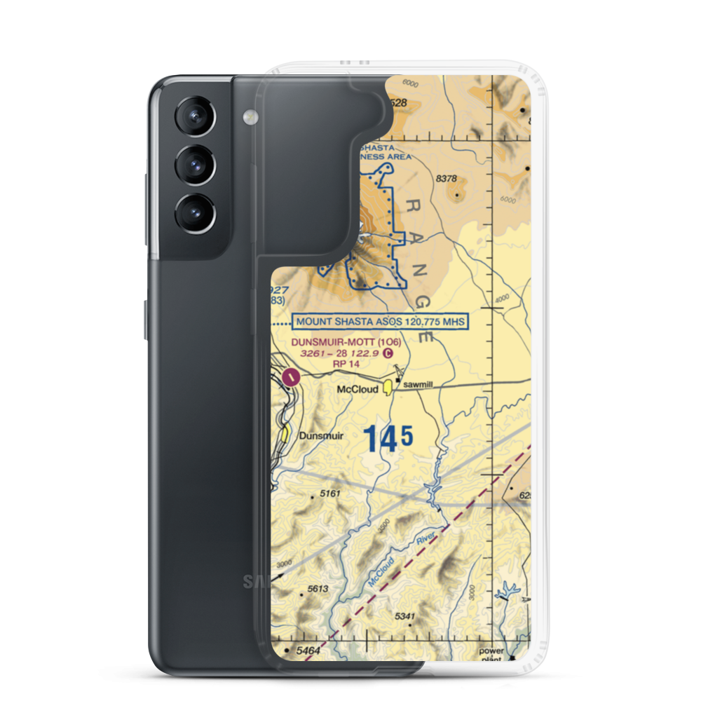 Mc Cloud Airstrip (CA11) VFR Sectional Samsung Case Samsung Galaxy S21 model shown