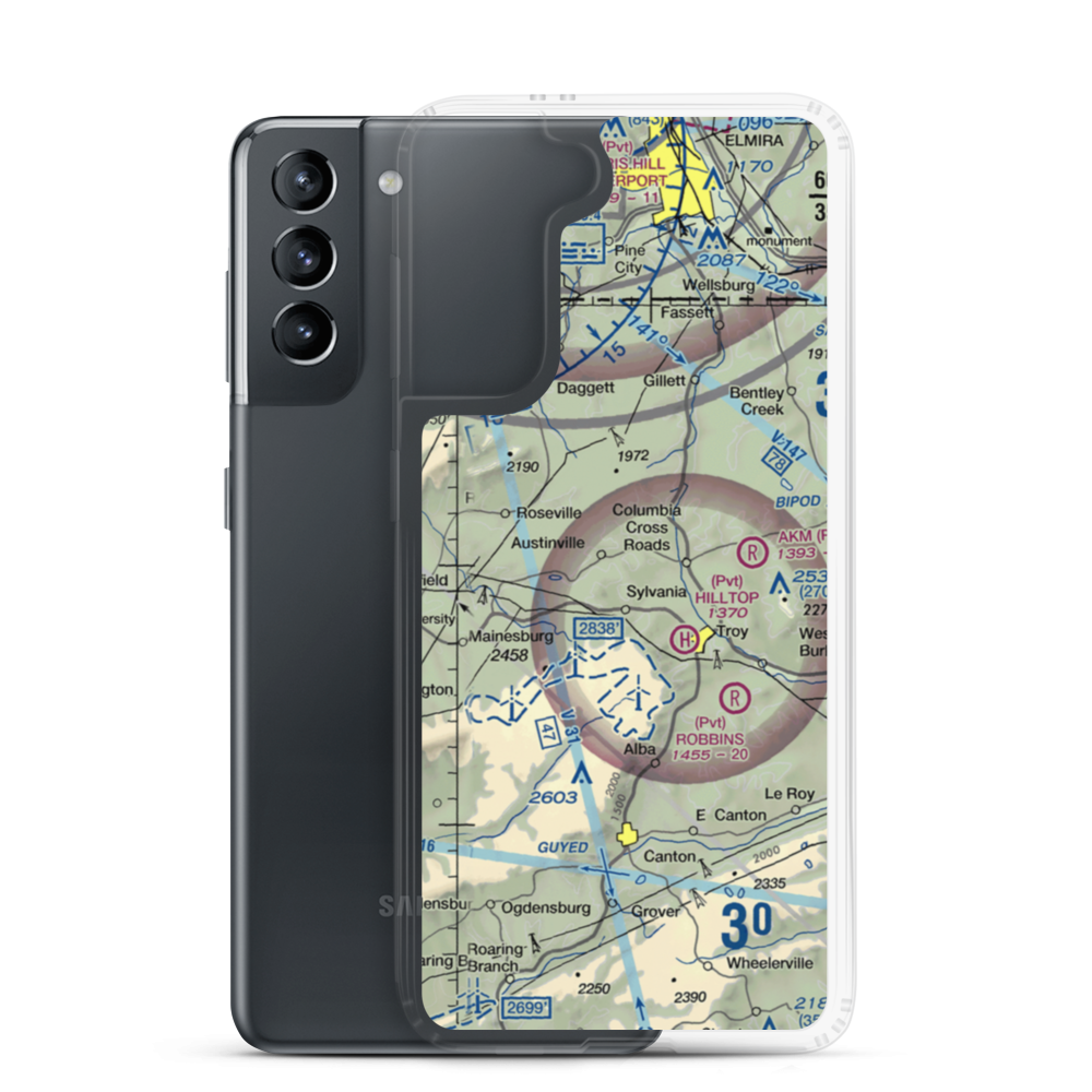 Mc Clure Airport (PN21) VFR Sectional Samsung Case Samsung Galaxy S21 model shown