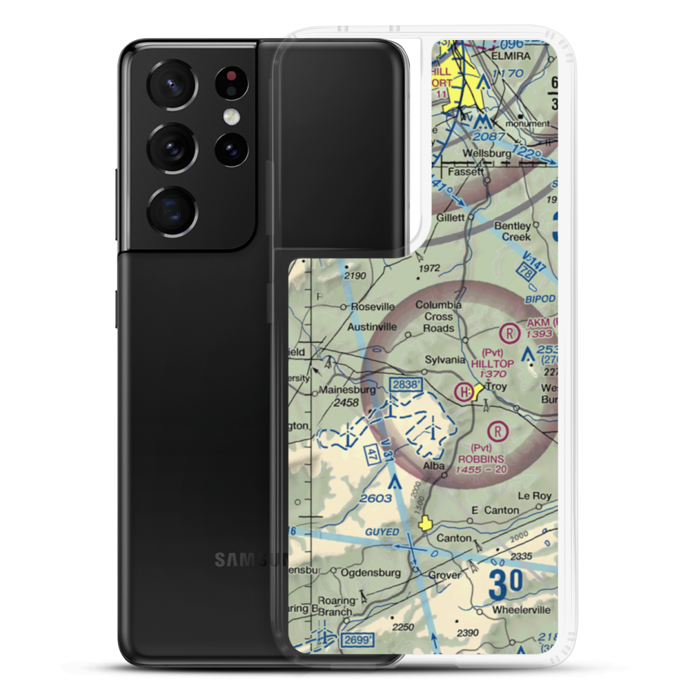 Mc Clure Airport (PN21) VFR Sectional Samsung Case Samsung Galaxy S21 Ultra model shown