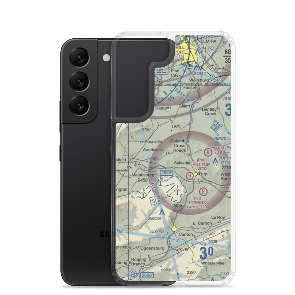 Mc Clure Airport (PN21) VFR Sectional Samsung Case Samsung Galaxy S22 model shown