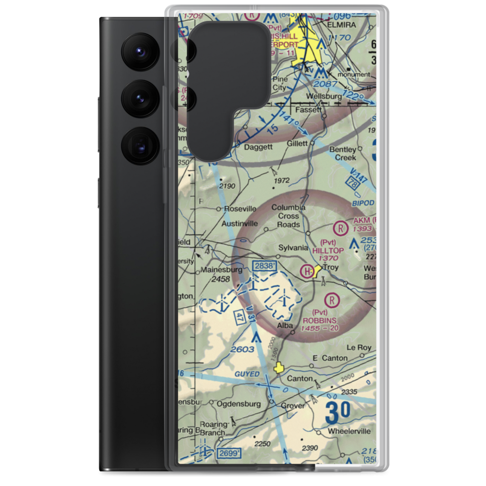 Mc Clure Airport (PN21) VFR Sectional Samsung Case Samsung Galaxy S22 Ultra model shown