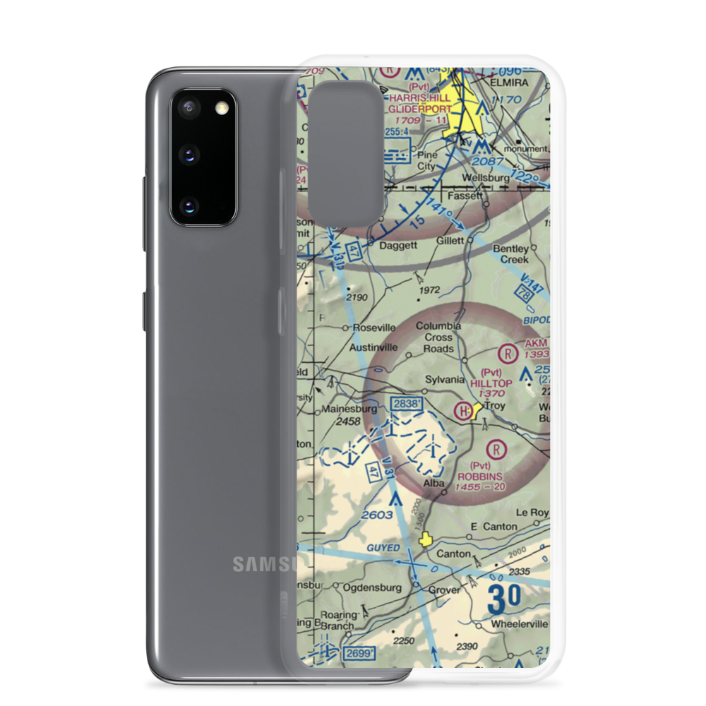Mc Clure Airport (PN21) VFR Sectional Samsung Case Samsung Galaxy S20 model shown
