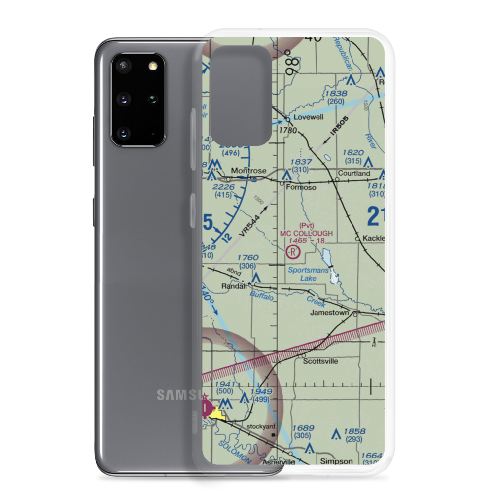 Mc Collough Airfield (SN49) VFR Sectional Samsung Case Samsung Galaxy S20 Plus model shown