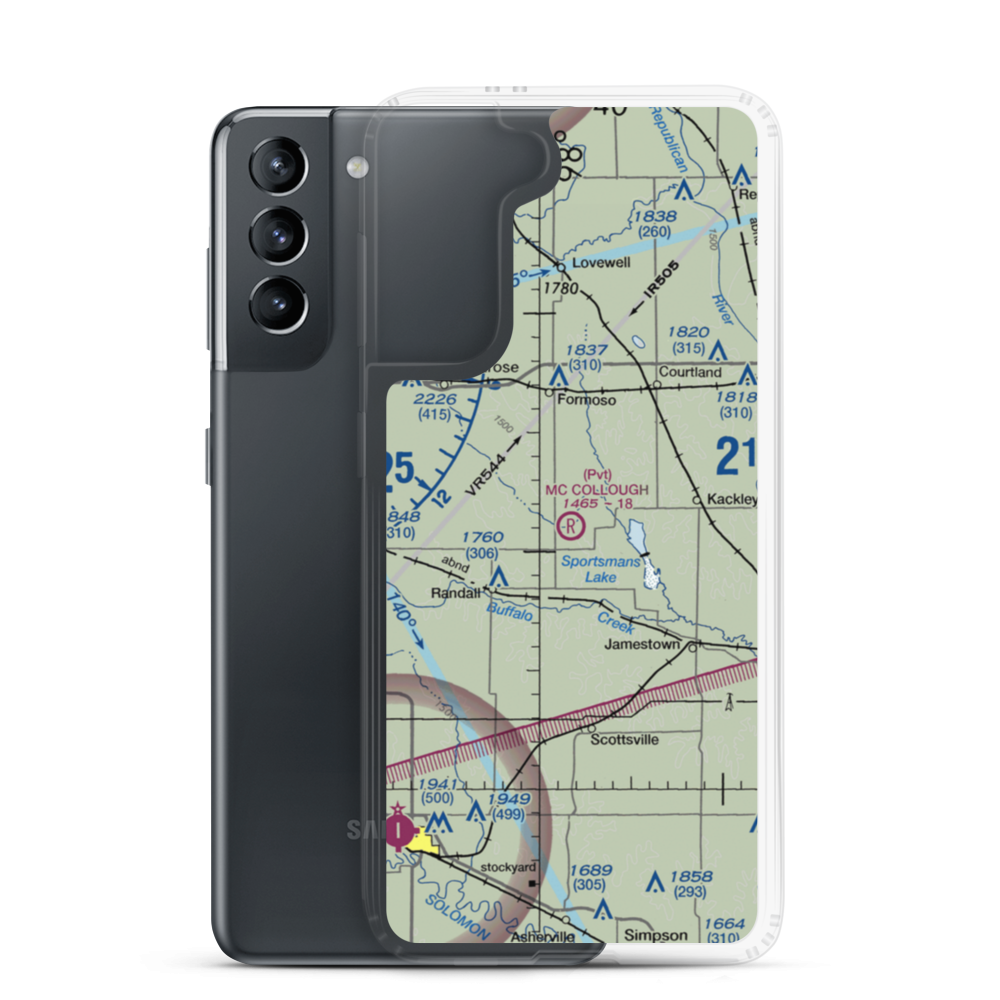 Mc Collough Airfield (SN49) VFR Sectional Samsung Case Samsung Galaxy S21 model shown