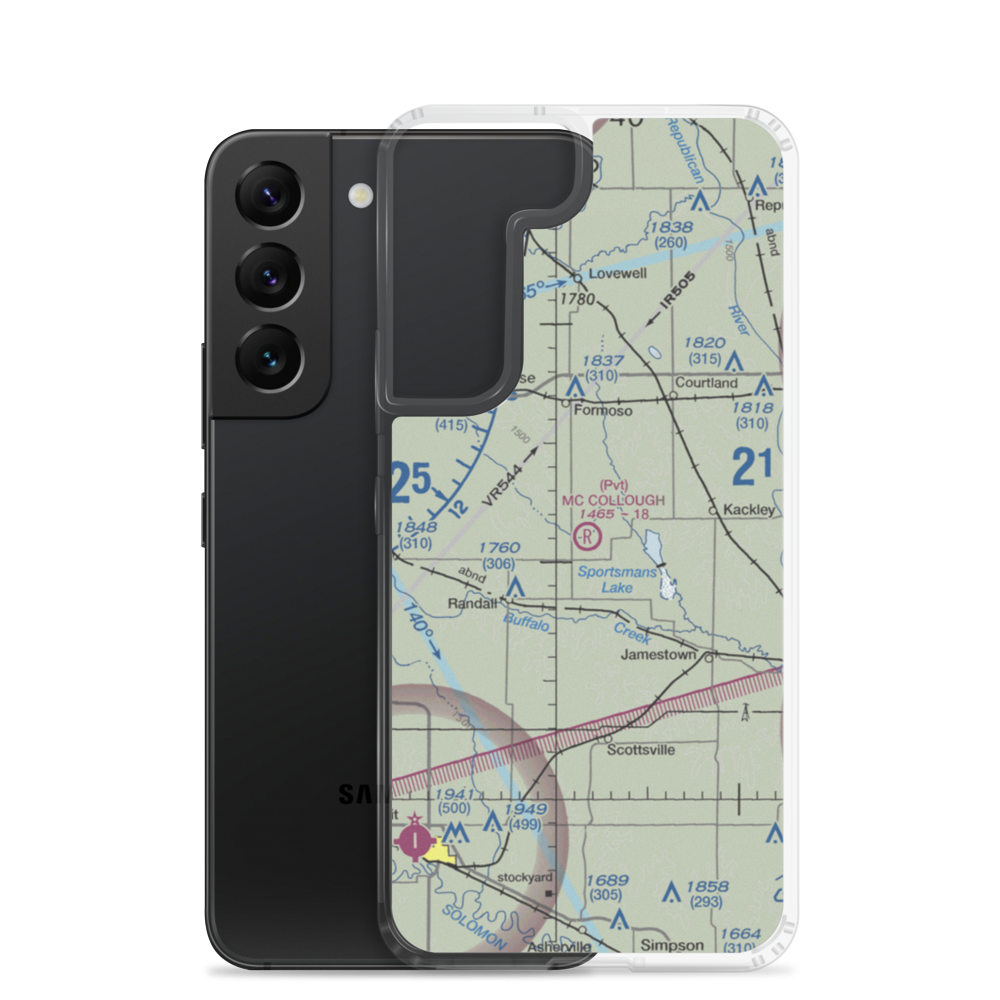 Mc Collough Airfield (SN49) VFR Sectional Samsung Case Samsung Galaxy S22 model shown