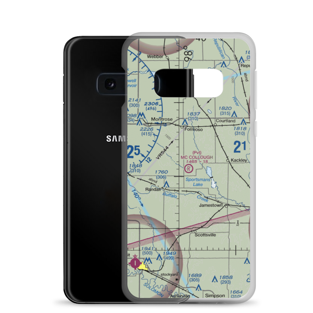 Mc Collough Airfield (SN49) VFR Sectional Samsung Case Samsung Galaxy S10e model shown
