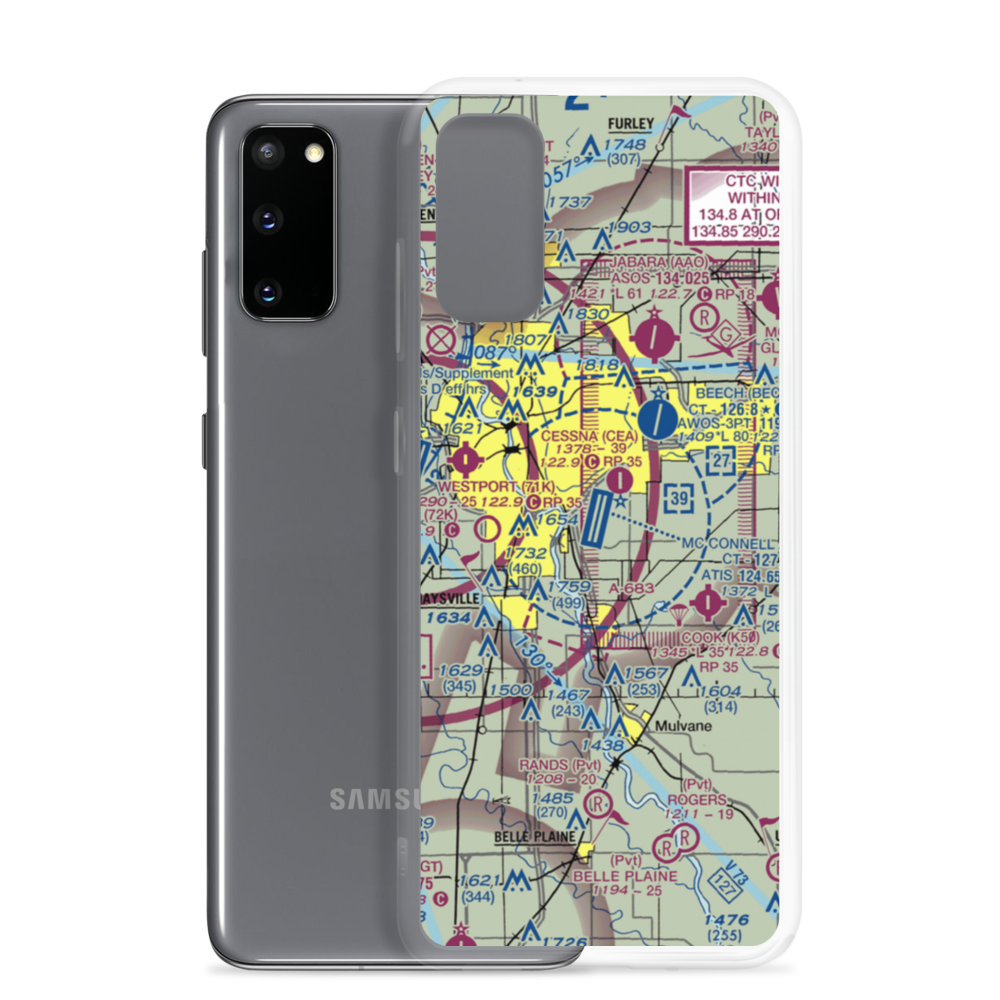 Mc Connell Air Force Base (IAB) VFR Sectional Samsung Case Samsung Galaxy S20 model shown