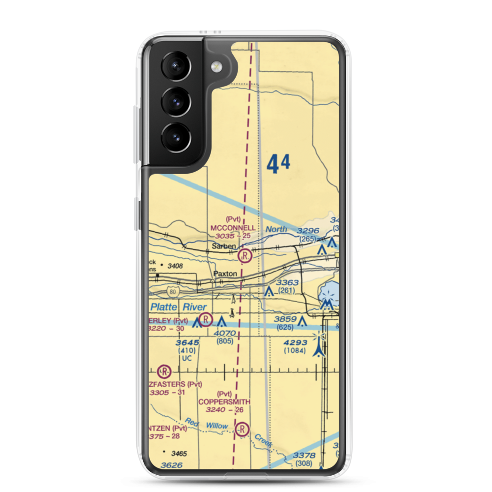 Mc Connell Field Airport (04NE) VFR Sectional Samsung Case Samsung Galaxy S21 Plus model shown