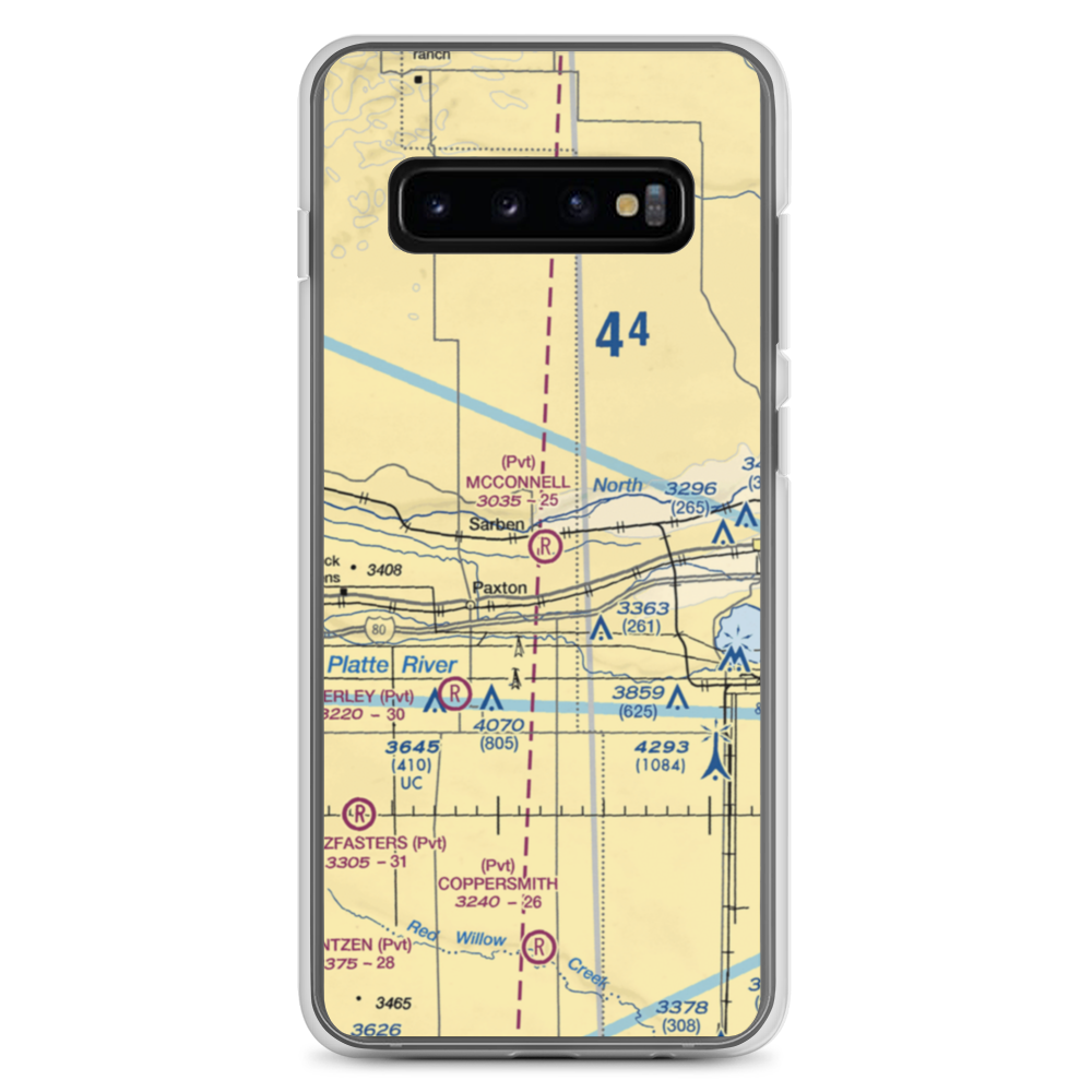 Mc Connell Field Airport (04NE) VFR Sectional Samsung Case Samsung Galaxy S10+ model shown