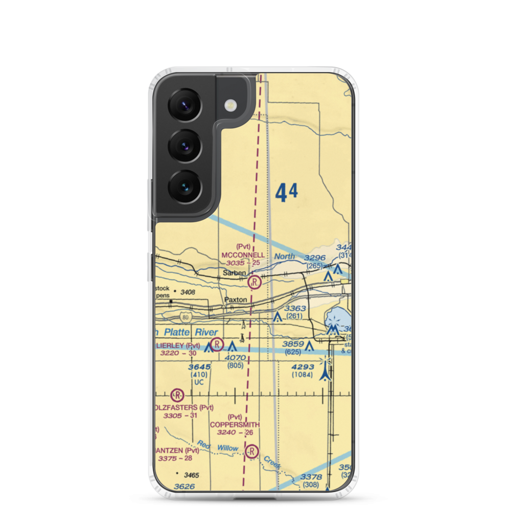 Mc Connell Field Airport (04NE) VFR Sectional Samsung Case Samsung Galaxy S22 model shown