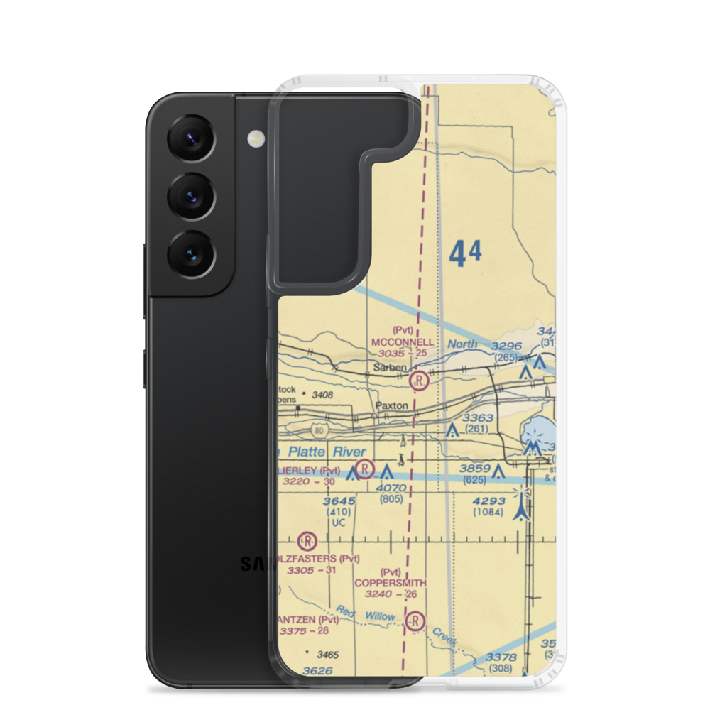 Mc Connell Field Airport (04NE) VFR Sectional Samsung Case Samsung Galaxy S22 model shown
